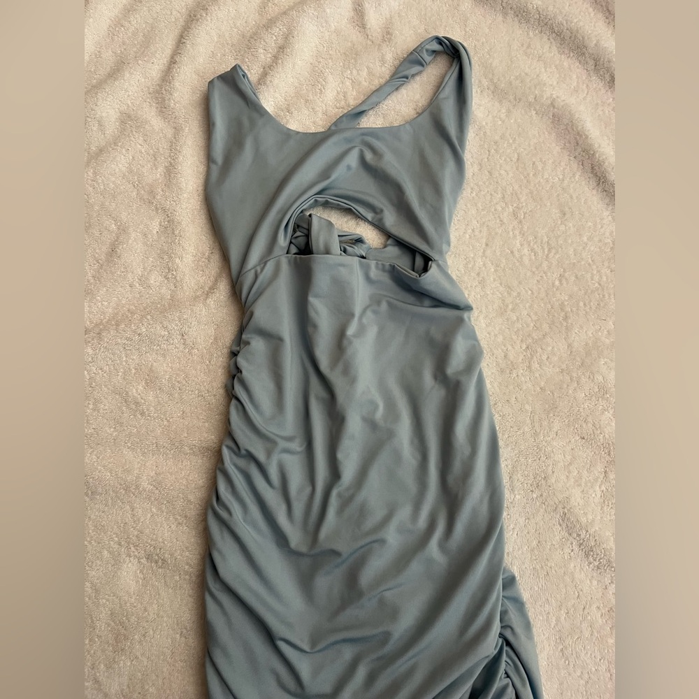 Blue mini dress